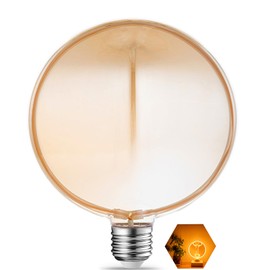 Sunaiony - Unique Decorative LED Bulbs 40W Equivalent, Dimmable E26 Classic Edison Amber Glass