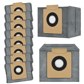 DLAIMI 10PCS Dust Bags for Eufy Clean X8 Pro / X10 Pro Omni Robot Vacuum Self-Empty Station,Replacement hoover Bag Accessories Part Large Capacity