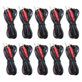 TENS Unit Electrodes Lead Wires: 10 Pieces BesCable 2mm Pin TENS Unit Replacement Cables Cords Wire for TENS 7000, for TENS 3000, for Accurelief and so on