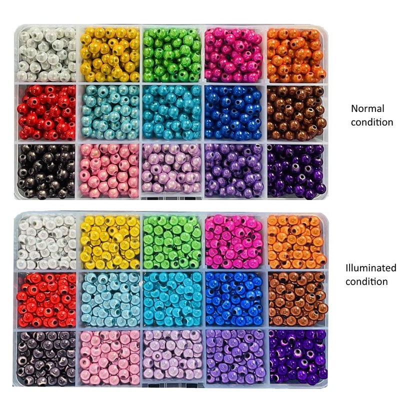 3D Illusion Miracle Acrylic Beads 12 mm / 15pcs (Assorted)
