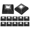 uxcell 12Pcs Post Base Cover, 3.5"x3.25" (Internal Size 1"x1") PVC