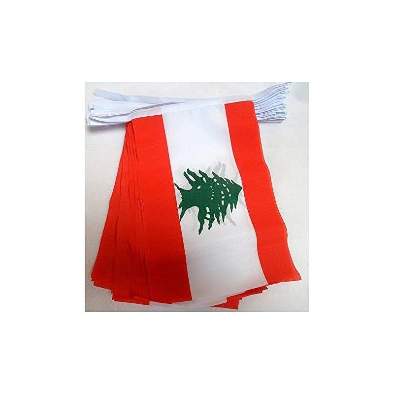 AZ FLAG - Lebanon Flag Chain 12 Metres with 20
