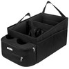 FUNNy elf Passenger Seat Organizer, Collapsible Car Storage with Partitions