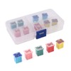 Glarks 10Pcs Automotive Low Profile Box Shaped Mini Jcase Fuse