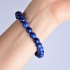 YUEBAYUE Lapis Lazuli Healing Crystal Bracelets,Anxiety Beaded Gemstone Bracelets for