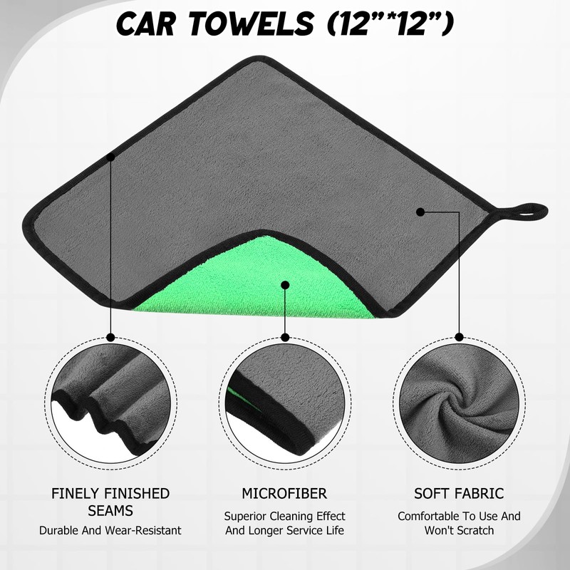 Wovnet 16 Pcs Windshield Cleaner Tool, Car Cleaning Kit with
