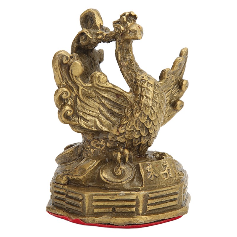 Brass Phoenix Statue High Hardness Good Gloss Phoenix Decorative Figurines