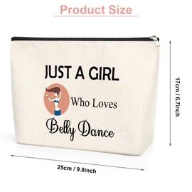 Dancer Gifts Dance Makeup Bag Appreciation Gift for Belly Dance Teacher Dance Lover Gifts Christmas Birthday Graduation Presents for Female Daughter Sister Best Friend Travel Makeup Pouch