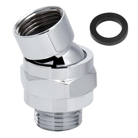 Shower Connector Ball, G1/2 Universal Shower Head Connector Rotatable Adapter Shower Arm Swivel Extension Connector Component Easy Installation for Fits Fixed Hand Held Rain Shower Heads
