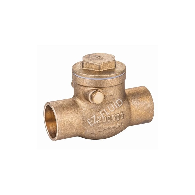 (1Pc) EZ-Fluid 3/4" C X C Sweat Solder Brass Swing