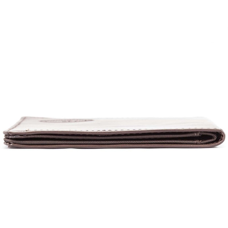 Big Skinny Men's Slimline Leather Bi-Fold Slim Wallet, Holds Up