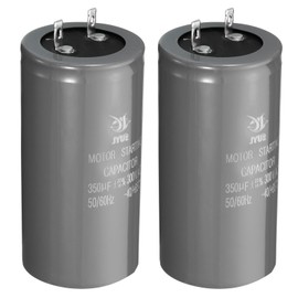 PATIKIL Motor Start Capacitor, 2 Pcs 350uf 300V 50/60Hz CD60 Running Capacitor for Air Conditioners, Electric Motor Starts