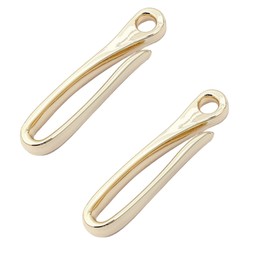 Kurohido Fish Hook Hook Keychain 2 Pcs, gold