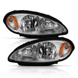 ANZO (111472) 2001-2005 Chrysler Pt Cruiser Crystal Headlight Chrome Amber (OE)