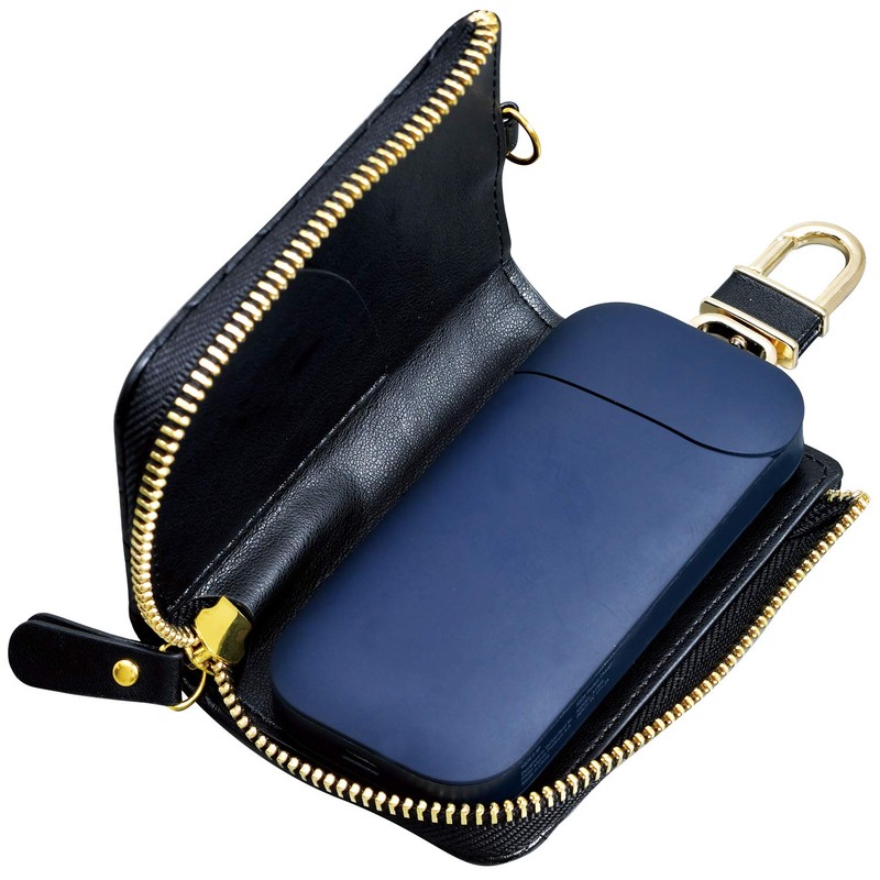 Seiwa Smart Key Case Plus Quilt Black WA12
