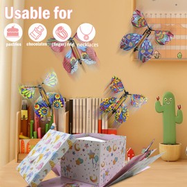 TUSAUW Butterfly Explosion Gift Box Flying Butterfly Surprise Box Butterfly Gift Box for Birthdays Christmas Valentines Proposal Wedding Gifts Prank