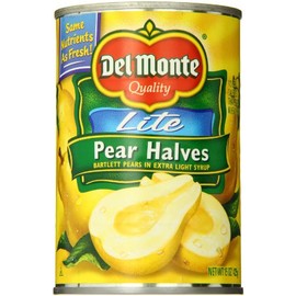 Del Monte Pear Halves, Lite, 15 Ounce (Pack of 12)