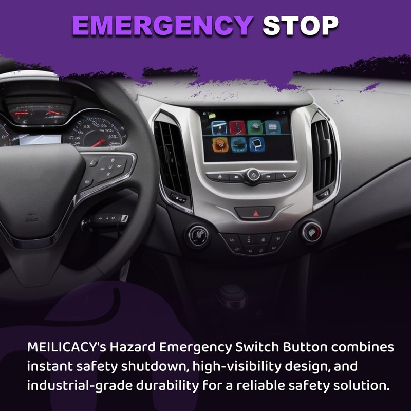 MEILICACY Car Emergency Hazard Light Switch Button for Honda Civic