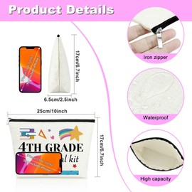 Mxrymvu 4th Grade Girl Gifts Makeup Bag 4th Grade Teacher Gifts Back to School Gifts for Teachers Valentines Day Gifts for 4th Grade Cosmetic Bag Appreciation Retirement Graduation Gift