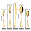 20-Piece Gold Silverware Set Service for 5 Stainless Steel Flatware