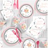 Floral Pink Baby Shower Paper Plate, Baby Shower Plates Cups