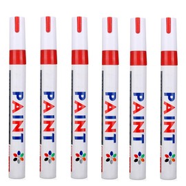 Hallenwerk 101934 Tyre Marker for Car, Motorcycle, Bicycle Tyre Marker, Tyre Marker, Marker Pen, Labelling, Waterproof, Weatherproof, Pack of 6