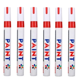 Hallenwerk 101934 Tyre Marker for Car, Motorcycle, Bicycle Tyre Marker, Tyre Marker, Marker Pen, Labelling, Waterproof, Weatherproof, Pack of 6