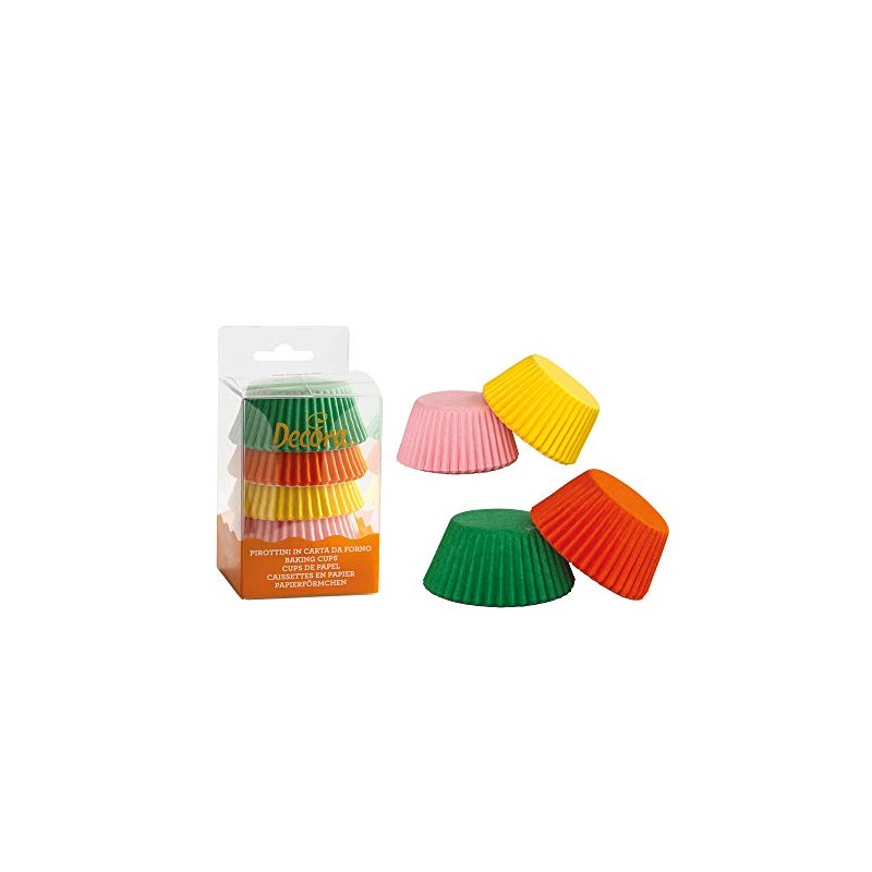 Decora 75 Pieces Coloured Baking Cups, 50 x 32 mm,