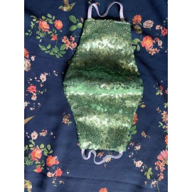 Face Mask triple Layer Cloth Handmade Washable Color Sequin C