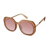 TAHARI Round Hexagonal Sunglasses, Matte Nude, 54.5 mm