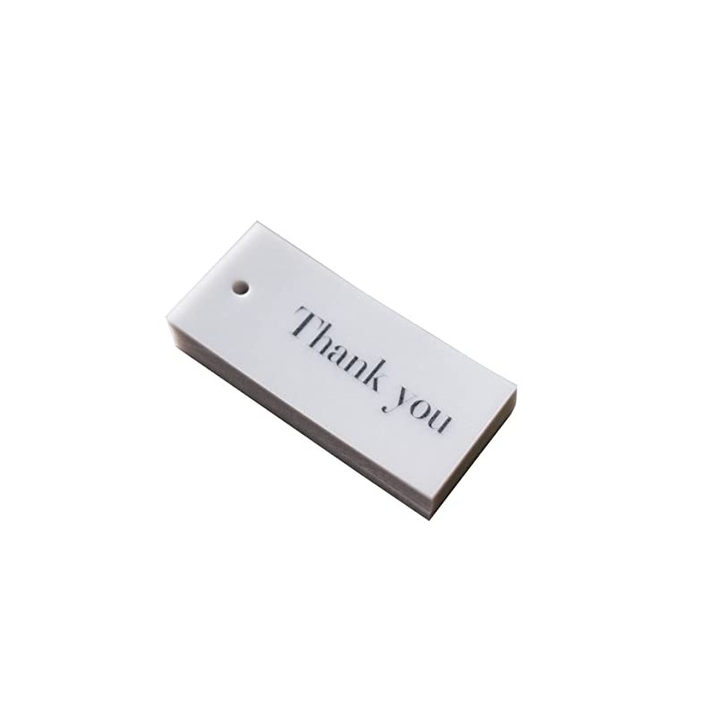 BAY LETTERPRESS Thank You Tags, 100 Pieces, Tracing Paper, Wrapping,