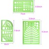 QISF Pack of 9 Circular Stencils, Circular and Oval Stencils,