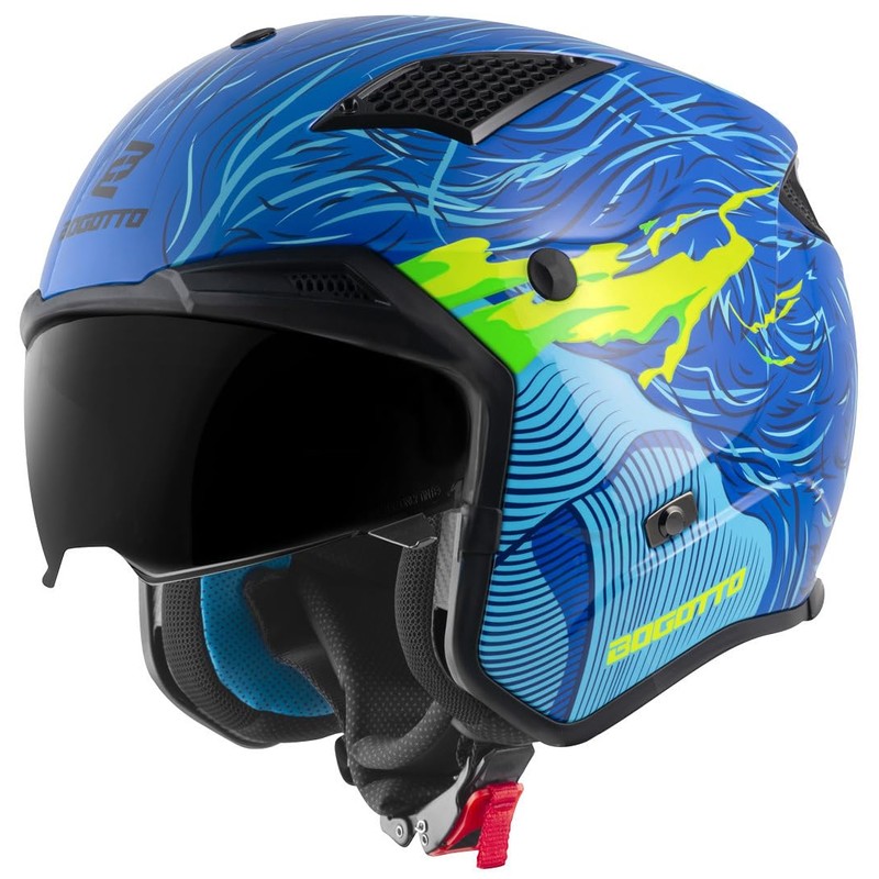Bogotto Radic Bestia 22.06 Helmet, Blue/Black/Yellow, L
