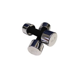 Ader Chrome Dumbbell, Sold as Pairs (Black Grip, 5LB)