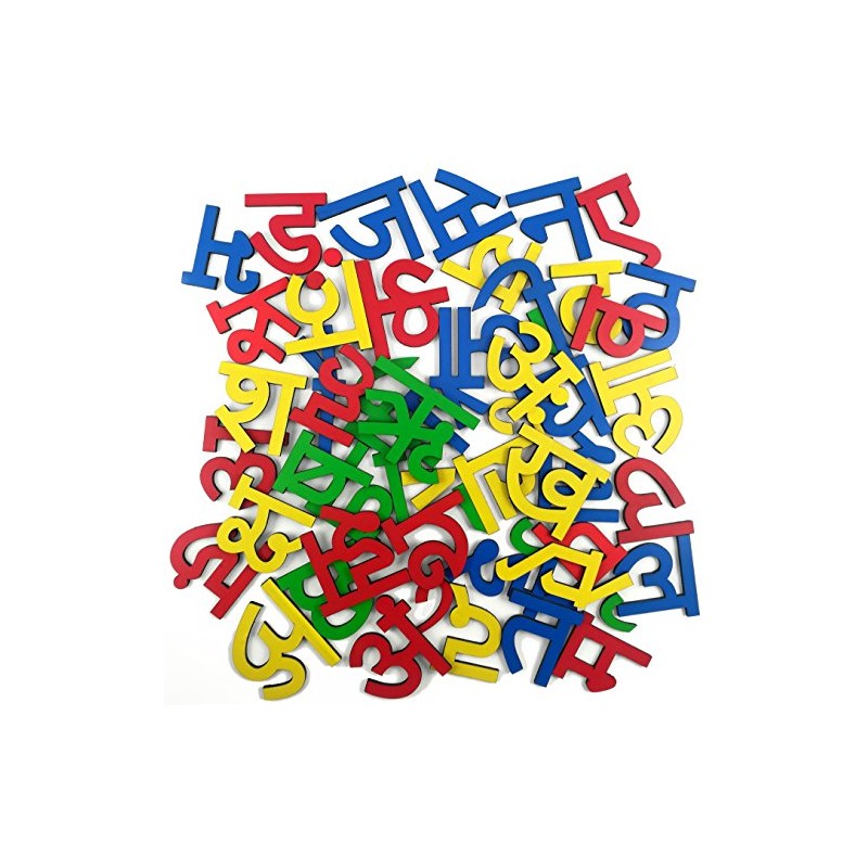 MFM TOYS Magnetic Wooden Hindi Alphabets and Matras