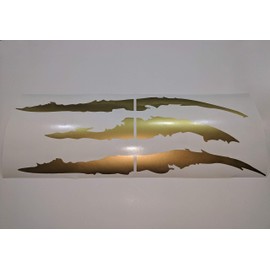 Claw Marks Headlight Decal Available in Twelve Colors!. Genuine ViaVinyl Brand Vinyl Sticker/Decal for Sports Cars (Gold Metallic)