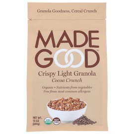 MadeGood Cocoa Crunch Crispy Light Granola, Nut Free, 10 Ounces (Pack Of 8)