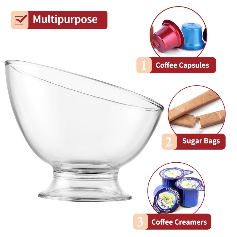 BIMUYI Coffee Capsule Container, Creamer Holder, Coffee Pod Organizer Bowl