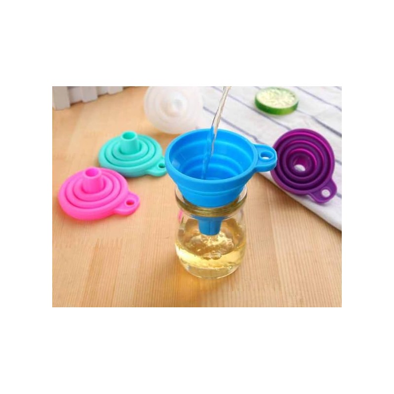 Funnels for Kitchen Use, Food Grade Silicone Collapsible Kitchen Funnel
