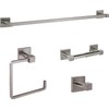 Design House 188532 Karsen 4-Piece Bathroom Accessory Kit, Satin Nickel