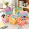 gisgfim 6 Pack Medium Plastic Book Baskets 11 × 7.5