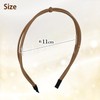 Herbeluemily Thin Headband with Faux Leather, PU Leather, Headband, Knot,