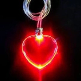 Light Up Heart Necklace 4 Piece Set Valentines Love Party Supply Novelty