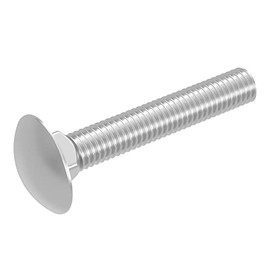 SECCARO 20 x M10 x 60mm Stainless Steel V2A VA A2 Carriage Bolts DIN 603 / ISO 8677 Flat Round Head Square Head Fully Threaded