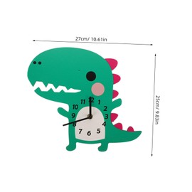 BIUDECO Wall Clock Wall Clocks for Living Room Clock Dinosaur Shaped Clock Silent Clocks Non Ticking Bedroom Clock Dinosaur Shaped Wall Clock Analog Wall Clock Basswood