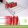 Drink Organizer for Fridge with Dual-Tier Guardrails – Adjustable Refrigerator