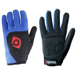 QEPAE Outdoor Full Finger Anti-Slip Gel Cycling Driving Hiking Gloves - M