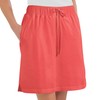 Collections Etc Women's Drawstring Cotton Knit Pull-On Skort with Elastic