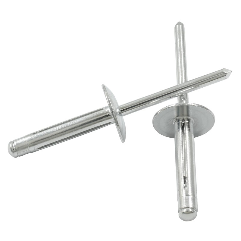 Zorveiio 50Pcs Aluminum Tri-Fold Exploding Pop Rivets 3/16 Large Flange,3/16''x