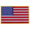 Ivamis American Flag Patch with Yellow Borders- 5x3 inch -